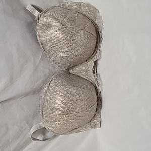 Victoria's Secret Dream angels lined demi shimmery champagne 38dd